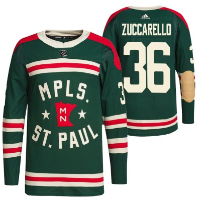 Minnesota Wild #36 Mats Zuccarello Men's Adidas 2022 Winter Classic Authentic NHL Jersey Men's